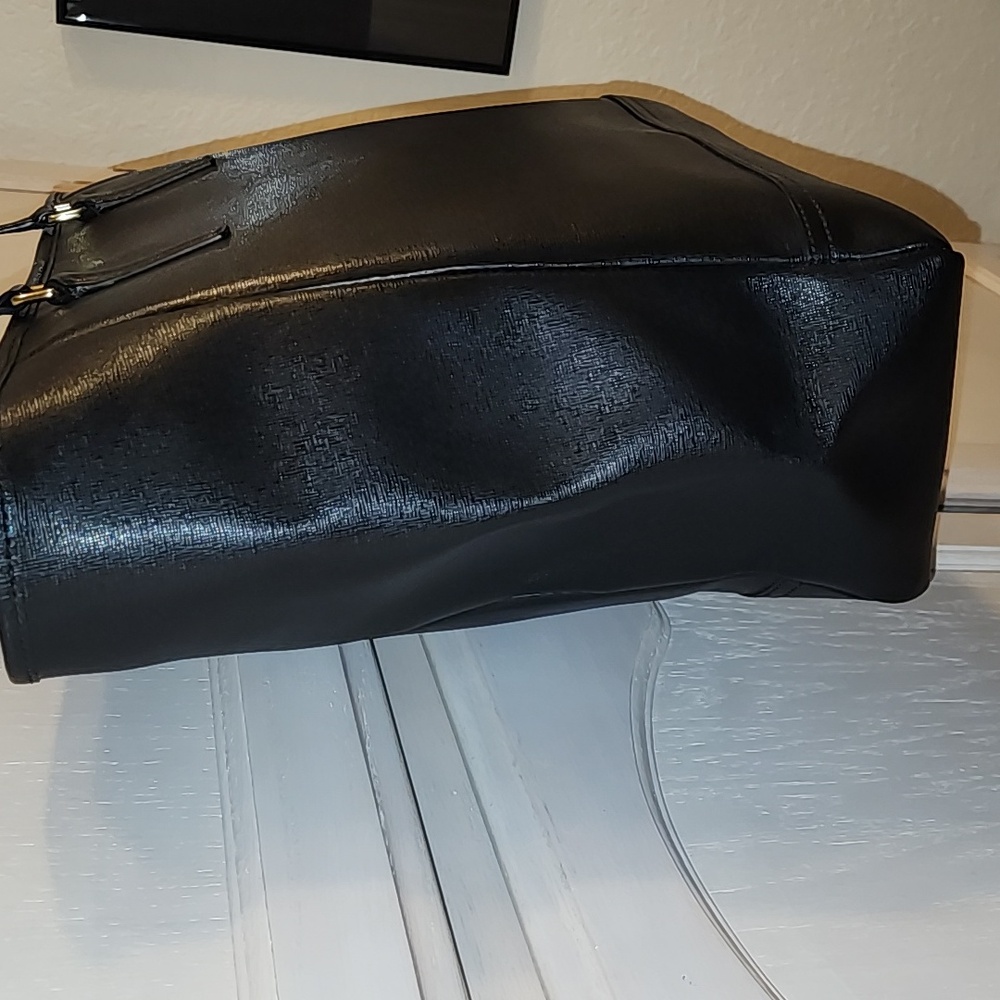 EUC Coach Saffiano Leather North South City Tote Bag- Black - Picture 11 of 14